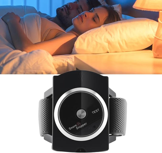 Anti Snoring Wristband Device Intelligent, 7-Speed Intensity Adjustment, Effective Snoring Prevention, Wristband Sleep Wearing Snore Stopper Watch, Improve Nighttime Sleeping
