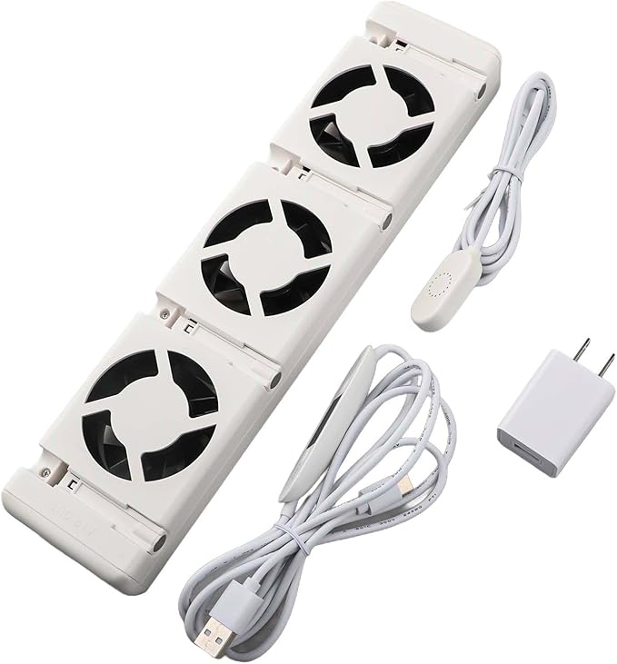 Smart Radiator Fan Booster, Magnetic Temperature Sensor, Automatic On/Off Temperature Sensor, Thermostat and Temperature Display, 20DB Quiet Operation Fits 50-120cm Radiators(EXTENSION KIT)