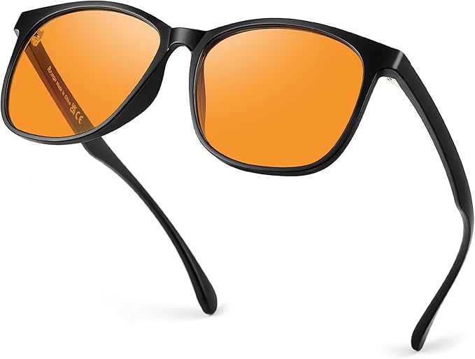 Sleep Blue Light Blocking Glasses for Men and Women, Computer Gaming Glasses Anti Eyestrain & UV Glare