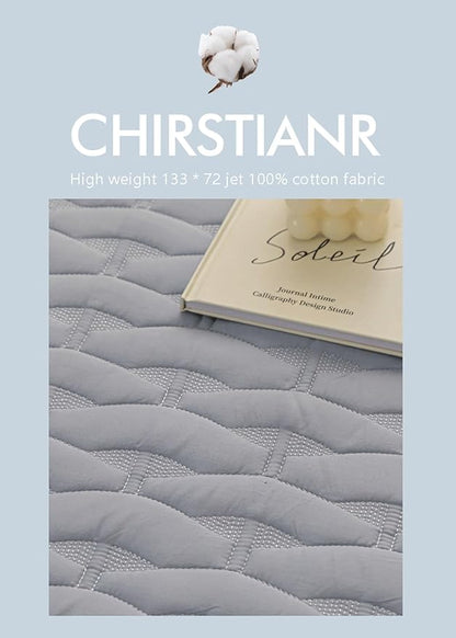 Fitted Mattress Pad Bedding Quilted Mattress Protector Breathable 10" Deep Pocket Bed Matress Cover for Small Double Queen Super King Size Bed(Brown,150x200+26cm)