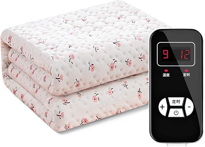 Electric Blanket, Electric Heating Mattress Pad Smart Reduce The Temperature Electric Heated Soft Bed Blanket 1-12h Timer 9 Control Heat Settings Overheating Protection