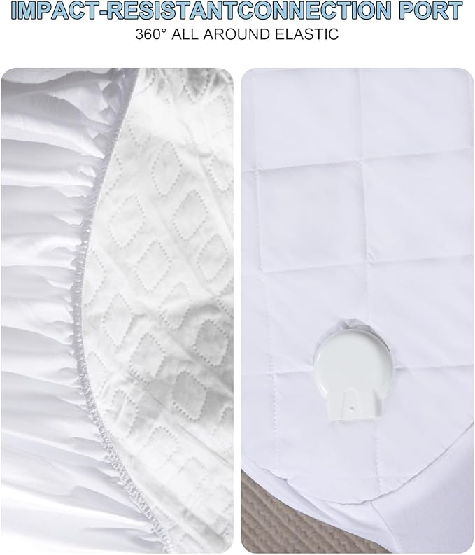 Heated Mattress Pad Queen Size - Electric Mattress Pad with Dual Control, Soft Blanket, Bed Warmer Heater Sheets, 8 Heating Settings,1/2/10 Hours Auto Shut Off, 60" x 80"(Argyle White, Queen)