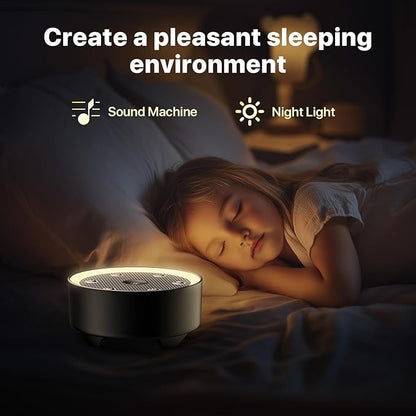 Kipcush Sleep Sound Machine - 24 High-Fidelity Non-Looping Sounds, Portable White Noise Machine for Baby, Kids & Adults, Dimmable Night Light, 6 Auto-Off Timers, USB Powered for Travel, Home & Office