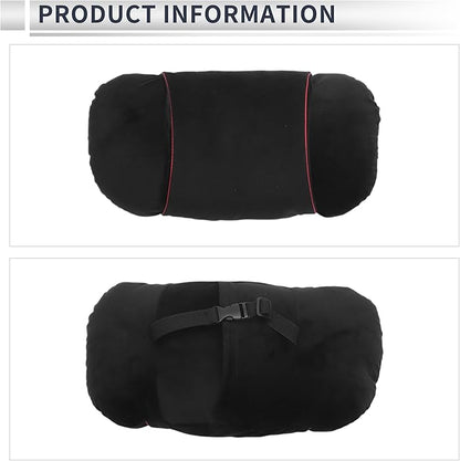 Car Headrest Pillow Ergonomic Comfortable Neck Pillow Neck Support Pillow Flannel, Memory Foam Adjustable Width Black 2 Pcs for Driving Travel
