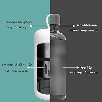 Portable Pill Box, Protect from Light Pill Dispenser Reminder Adjustable Medicine Outlet for Travel Office