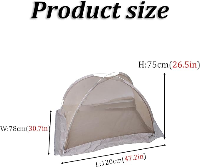 Faraday Fabric Radiation Shielding Bed Brown Canopy - Circle EMF Protection, Block 5G, Radiation Shielding Sleep, Medium