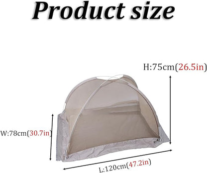 Faraday Fabric Radiation Shielding Bed Brown Canopy - Circle EMF Protection, Block 5G, Radiation Shielding Sleep, Medium