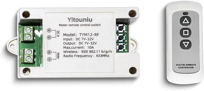 Tuya Smart WiFi/Bluetooth DC Motor Controller 10A 7-32V Reversible Switch with Timer, Voice Control for Electric Actuators, Smart Home (Alexa Compatible)