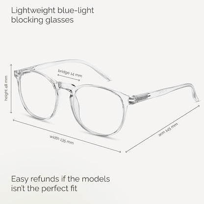 IBOANN Blue Light Glasses for Woman/Men, Fashion Blue Light Glasses Men, Fake Glasses Help Reduce Screen Fatigue