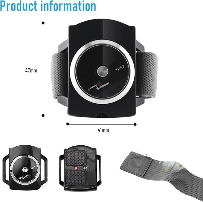 Anti Snoring Wristband Device Intelligent, 7-Speed Intensity Adjustment, Effective Snoring Prevention, Wristband Sleep Wearing Snore Stopper Watch, Improve Nighttime Sleeping