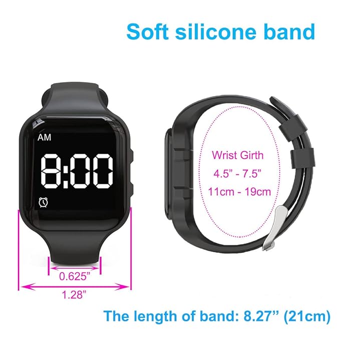 Vibrating Alarm, Potty Training Watch - Water Resistant Medical Reminder with Timer (Pink Camouflage)