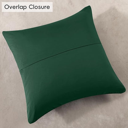 PHF Truly Velvet Euro Sham, 26"x 26",No Insert, 2 Pack Color Gradient Euro Throw Pillow Covers, Ultra Soft Cozy Pillow Covers for Home Decorative, No Shedding, No Pilling, Green