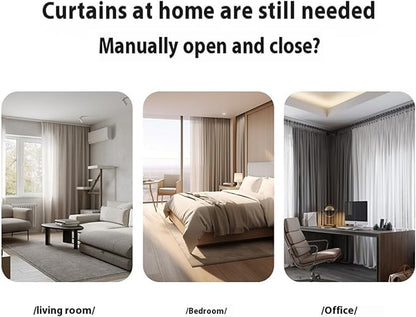 GOTOTOP Automatic Curtain Opener, 2pcs BT Voice Control Smart Curtain Robot with APP Timer for T Rail U Rail Roman Rod