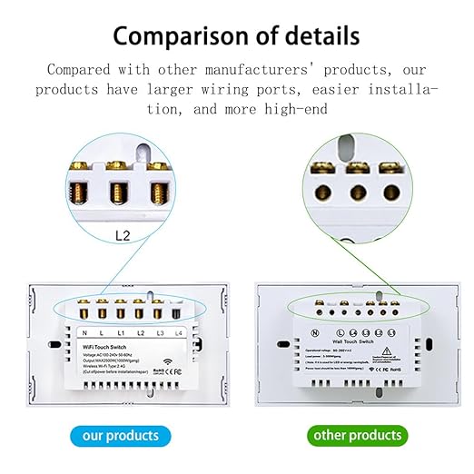 Zibee Smart Ceiling Fan and Light Switch Combo,Adjust Fan Speed,Glass Touch Panel,No Neutral line Needed and Neutral line Needed Dual Mode,ZigBee Hub Required,US.