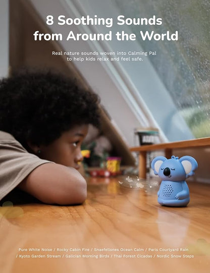 Calming Pal Koala Portable Sound Machine Baby, 5 Guided Mindfulness Rechargeable Sound Machine for Sleep Adults/Kids, 8 Soothing Sounds Mini Portable Sound Machine for Travel/Home/School