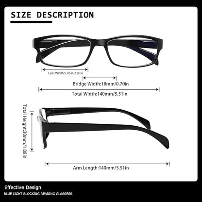 JOSCHOO Computer Reading Glasses for Women and Men 6 Pack Blue Light Blocking Spring Hinge Readers