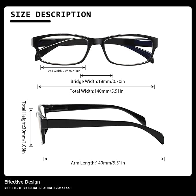 JOSCHOO Computer Reading Glasses for Women and Men 6 Pack Blue Light Blocking Spring Hinge Readers
