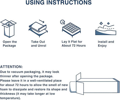 OLANLY Dual-Layer 4 Inch Queen Size Memory Foam Mattress Topper for Back Pain, 2 Inch Cooling Pillow Top Mattress Pad Cover and 2 Inch Gel Memory Foam Topper, Deep Elastic Pocket, White
