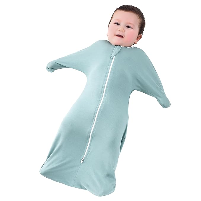 PuppyPaws Baby Sleep Sack, Transitional Swaddle, Swaddles for Newborns，1.0 Tog Sleep Sack 3-6 Months, Wearable Blanket Baby with 2-Way Zipper
