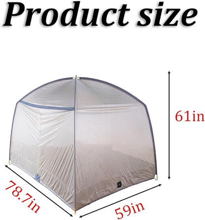 Faraday Fabric Brown Emf Bed Canopy Silver Bed Drapes Mesh Protection Canopy RF Shielding Netting Queen Size