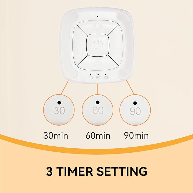 Noise Sound Machine with 20 Soothing Sounds & Night Light, White Noise Sound Machine for Sleeping, Adjustable Volume 3 Timer Settings, Sleep Sound Machine for Adults, Home, Office, Travel
