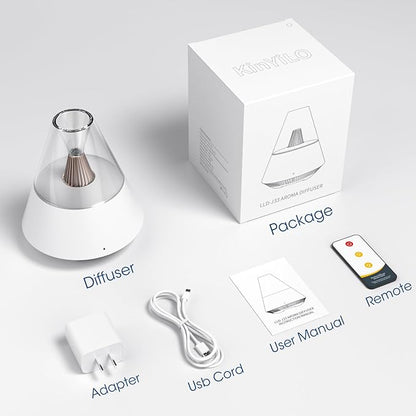 Essential Oil Diffuser Personal, Modern Style Aroma Diffusers, Scent Fragrance Spray for Home, Office, Bedroom, Room, 150ml Ultrasonic Cool Mist, 6-12H Working, Auto-Off, White