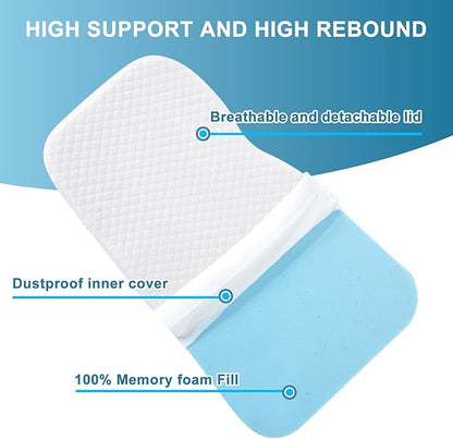 Knee Pillow for Side Sleepers, 100% Memory Foam Filling Leg Pillow for Side Sleeping, 4" Height Leg Pillow for Relieving Leg, Back, and Knee Pain Breathable & Pressure-Relieving Support - 18"x30"x4"