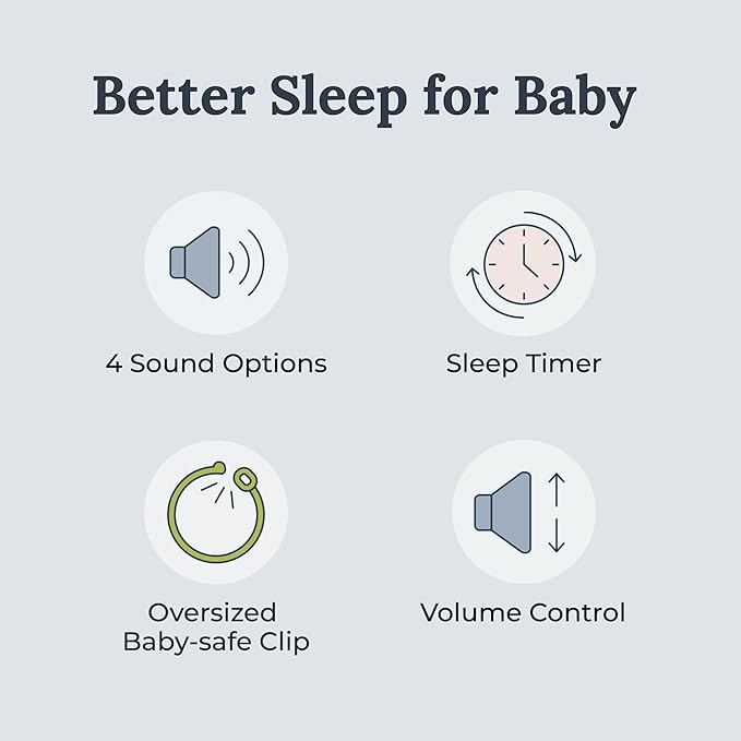 Yogasleep Baby Sea Soother White Noise Sleep Sound Machine, 4 Relaxing Sounds & Auto-Off Timer for Infants & Child, Noise Cancelling Sleep Aid for On-The-Go Use & Travel, Registry Gift