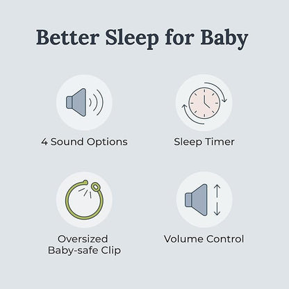 Yogasleep Baby Sea Soother White Noise Sleep Sound Machine, 4 Relaxing Sounds & Auto-Off Timer for Infants & Child, Noise Cancelling Sleep Aid for On-The-Go Use & Travel, Registry Gift