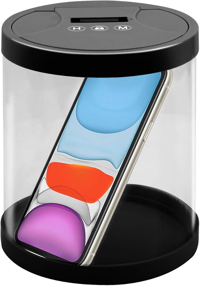 Timer Lock Container,Multi-Function Phone Time Lock Box, to Prevent Dependence on Smartphone ,Ideal for Quitting Smoking, Wine, Candy, Excessive Playing of Smartphones and Games