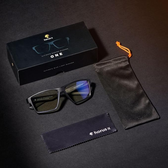 Horus X • Blue Light Glasses Men Women | Blue Light Blocking Glasses for Screen Anti-Fatigue Eye Migraine | Gaming Glasses V3