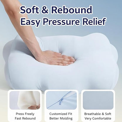 Cloud Pillow - Ergonomic Memory Sleep Cloud Pillow, 2026 New Adjustable Neck Support Pillows with Cooling Breathable Cover for Adults, Back & Stomach Sleepers (Dark Gray)