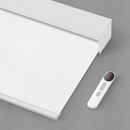 Bringnox Motorized Blinds with Remote,100% Blackout Smart Roller Blinds Compatible with Apple Homekit Google Home and Alexa Via HUB,and Customized (Treebark Extra white-29)