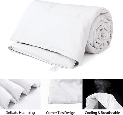 Bamboo Viscose All Season Comforter/Blanket - Ultra Soft & Breathable Comfort - Perfect Medium Weight for Snuggling Without Overheating - Enjoy Cozy Sleep All Night