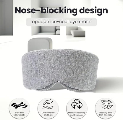 3D Eye Mask Sleep Mask for Travel Light Blocking Comfortable Eyemask Lightweight Non-Press Sleeping Mask Eye Protection for Deep Sleep Optimal Sleep Experience (White)