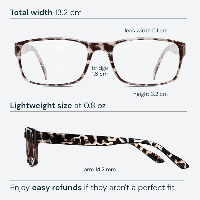Gaoye 2.5 Professional Reading Glasses for All Day - FSA-HSA - Computer Readers with Blue Light Protection