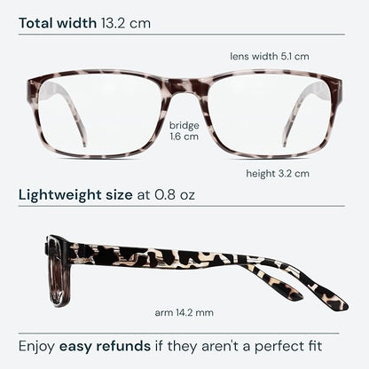 Gaoye 1.0 Professional Reading Glasses for All Day - Computer Readers with Blue Light Protection - Value Pack