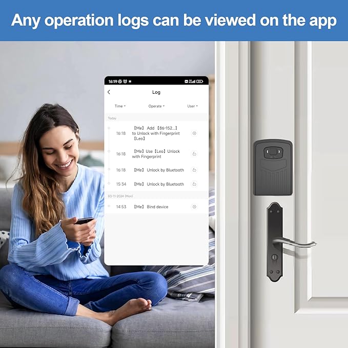 Fingerprint Smart Key Lock Box for Outside, Remote Access Wireless Key Box Operate on iOS/Android APP with WiFi Gateway, Large Capacity Bluetooth Safe Box