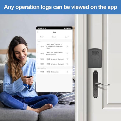 Fingerprint Smart Key Lock Box for Outside, Remote Access Wireless Key Box Operate on iOS/Android APP with WiFi Gateway, Large Capacity Bluetooth Safe Box