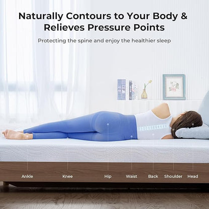 Cooling Mattress Topper King Size 3 Inch, Cooling Gel & Bamboo Charcoal Memory Foam Mattress Topper for Back Pain Relief, Firm Dual-Layer Foam Bed Pad with Removable Cover