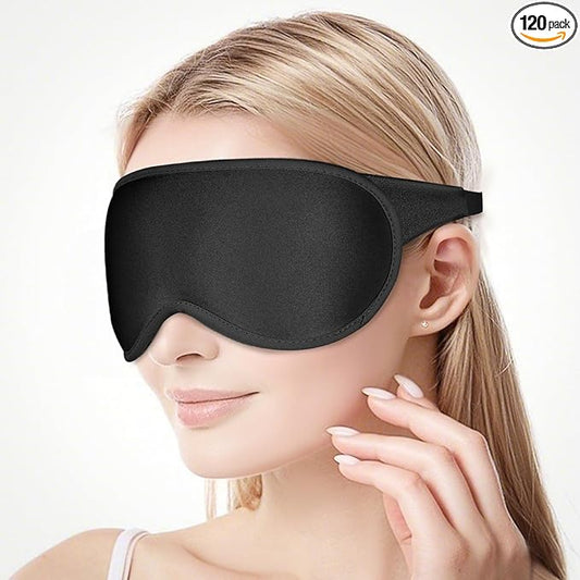 Side Sleeper Eye Mask, Sleep Mask for Men Women, Sleep Mask for Side Sleeper, Total Light Blocking, 3D Eye Masks for Sleep, Black