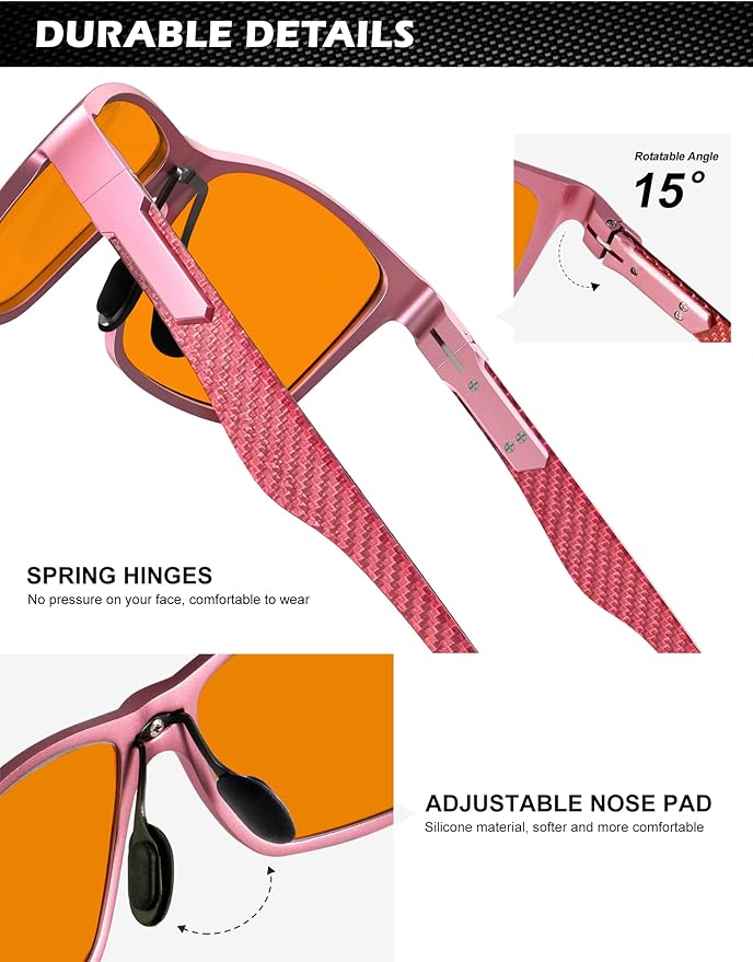ANYLUV Blue Light Blocking Glasses Men Computer Gaming Glasses Lightweight Al-Mg Metal Anti Eyestrain Eye Protection