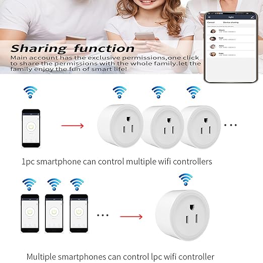 Mengshen 2 Pack Smart Plug 16A Smart Outlet WiFi Socket with Tuya App Remote Control Compatible with Alexa Google Home 16A Smart Life Plug with Timer Function 2.4GHz WiFi Only