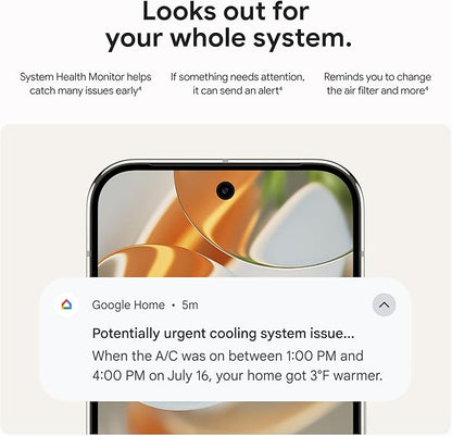 Google Nest Learning Thermostat (4th gen) + Nest Temperature Sensor (2nd gen) - Obsidian