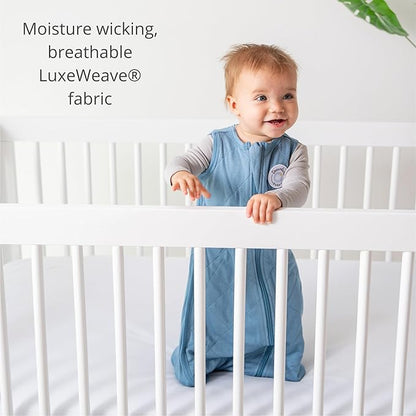 Dreamland Baby Lightweight Bamboo Viscose Sleep Sack (0-6 Months). 1.0 TOG Ultra Soft Blanket w/ 2-Way Zipper. 95% Viscose, 5% Spandex (Sage). Mom-Owned US Business, Premium Materials