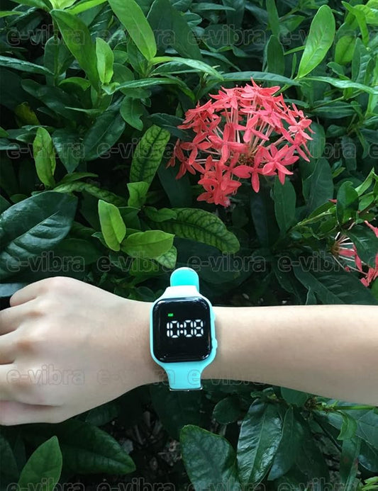 Vibrating Alarm Watch, Potty Training Watch Water Resistant Medical Reminder Watch with Timer (Light Green)