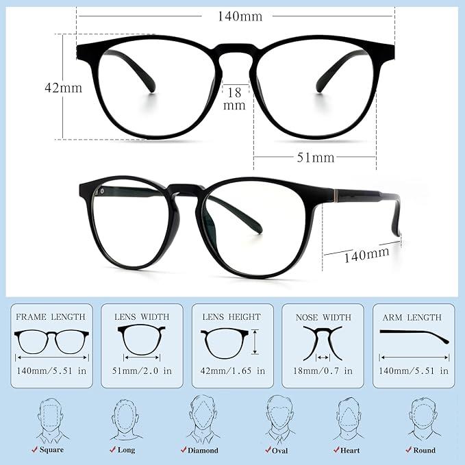 Blue Light Blocking Glasses for women/men - 4Pack Computer Reading/Gaming/TV/Phones Glasses Anti UV Glare Eyestrain