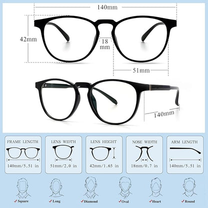 Blue Light Blocking Glasses for women/men - 4Pack Computer Reading/Gaming/TV/Phones Glasses Anti UV Glare Eyestrain