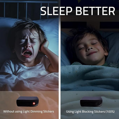Light Dimming Stickers,LED Cover Stickers,2 Sheets White and Black,50% Dimming of LED Lights(Cut-50% Dimming White and Black)
