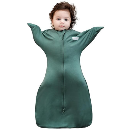 PuppyPaws Baby Sleep Sack 2.5 TOG, Transitional Swaddle with Arms Up Length Sleeves and Mitten Cuffs, Sleep Sack 3-6 Months, Wearable Blanket Baby, 95% Rayon derived from Bamboo, 5% Spandex